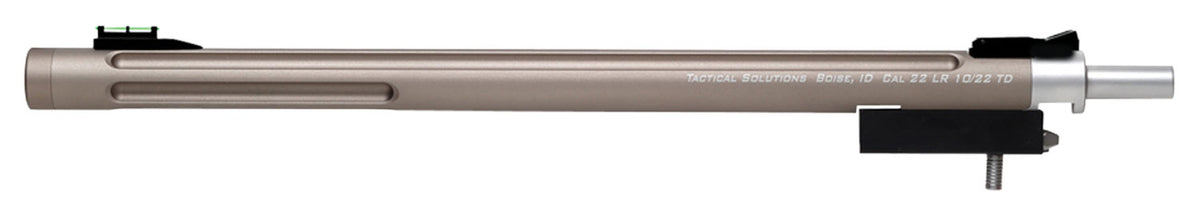 Tactical Solutions 22 LR 16.5" Quicksand Fluted Threaded Barrel with Fiber Optic Sights for Ruger 10/22 Takedown