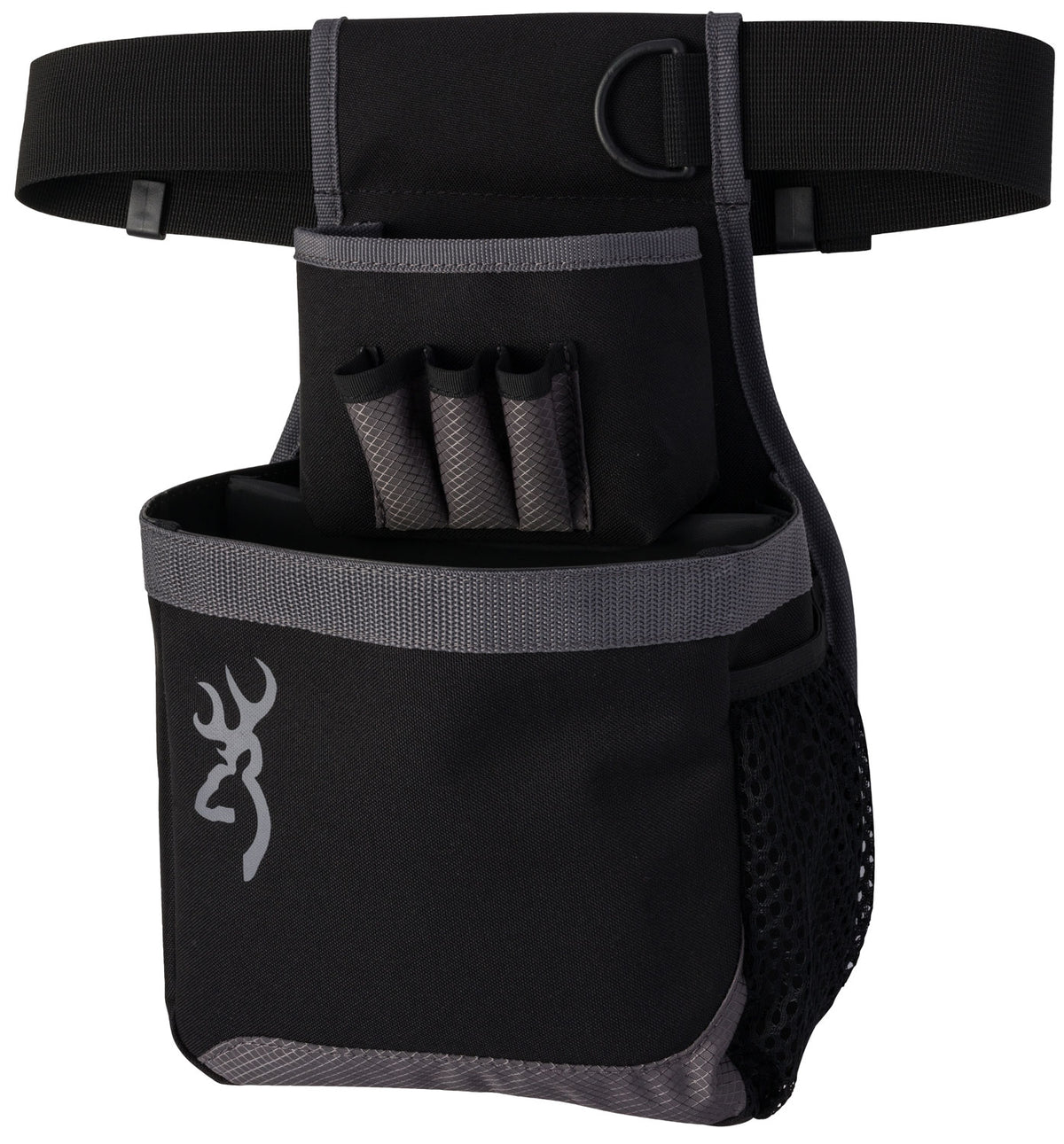 Browning Flash Shell Pouch Gray Nylon with D-Ring and Adjustable Nylon Belt Mount
