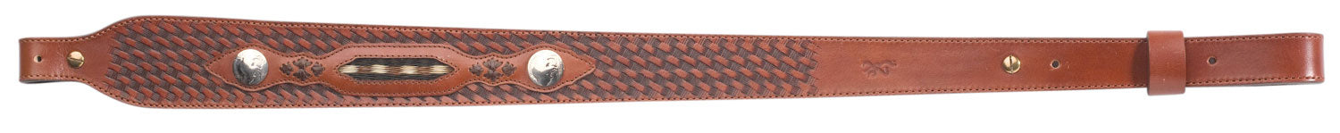 Browning 122602 Buffalo Nickel Brown Leather Adjustable Rifle Sling