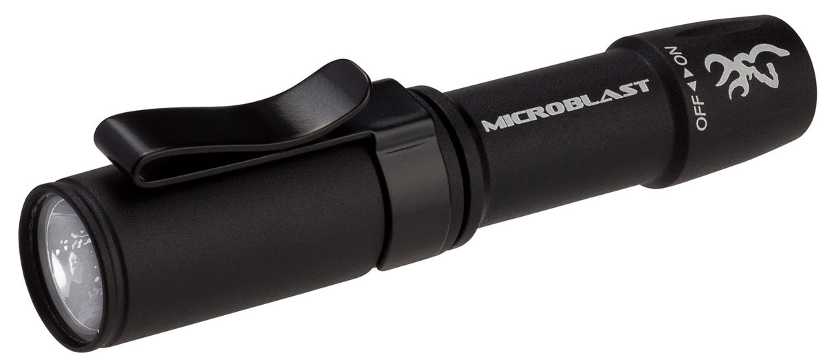 Browning Microblast AAA 72 Lumen White Nichia LED Black Clip Flashlight