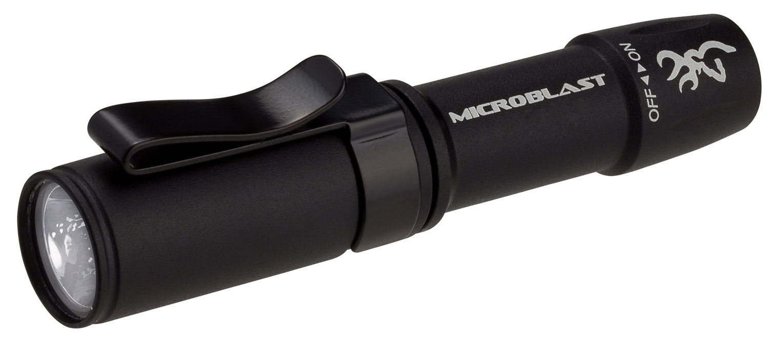 Browning Microblast AAA 72 Lumen White Nichia LED Black Clip Flashlight