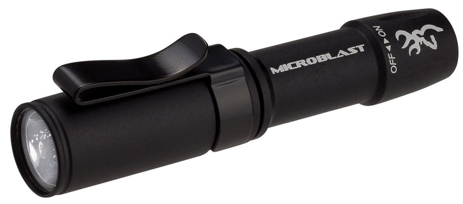 Browning Microblast AAA 72 Lumen White Nichia LED Black Clip Flashlight