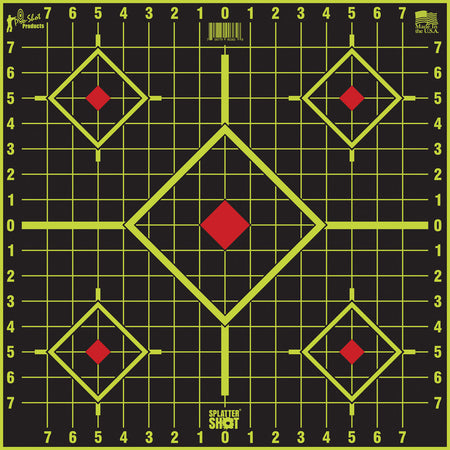 Pro-Shot SplatterShot Self-Adhesive Sight-In 5-Diamond Targets Black and Green 17.75" 5 Pack