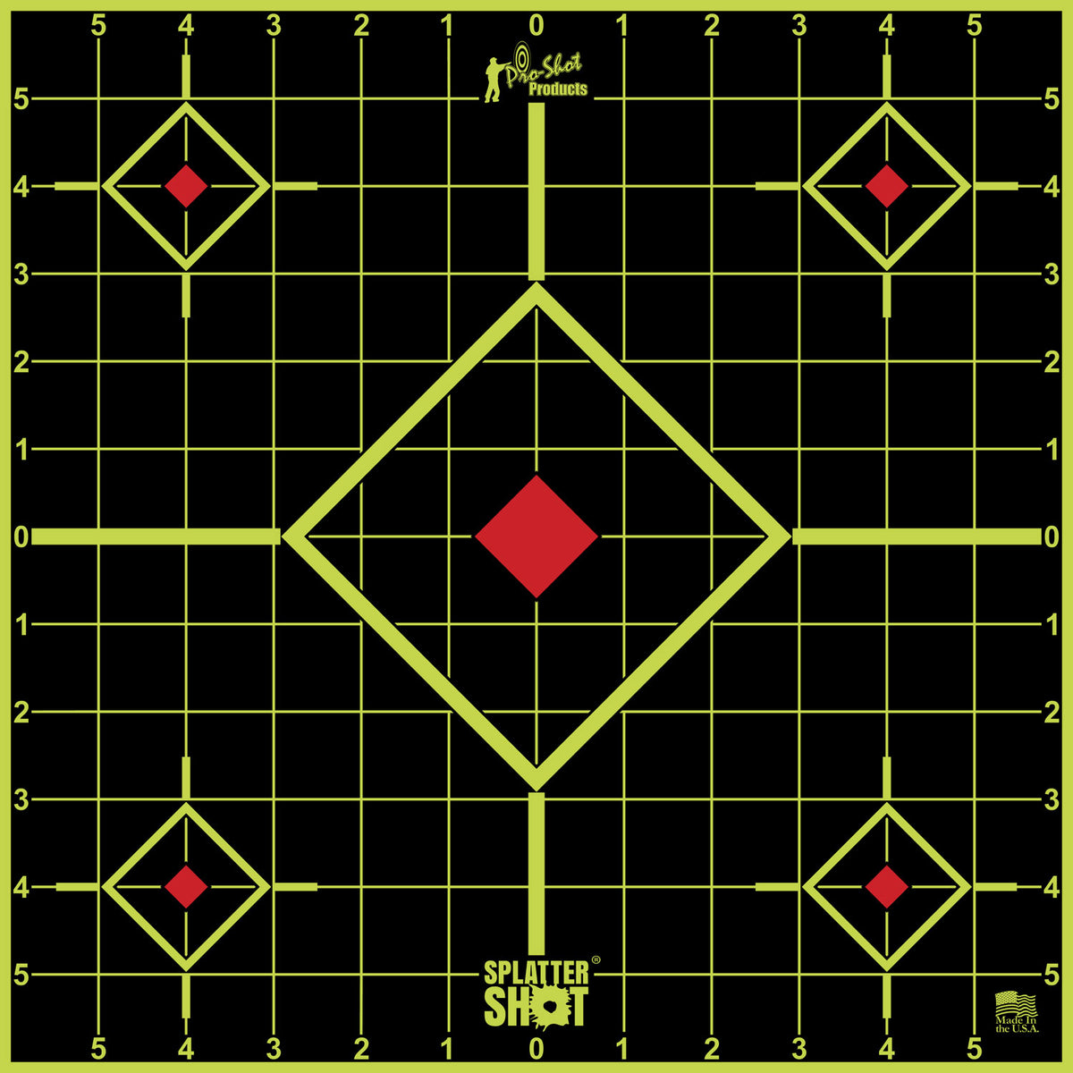 Pro-Shot SplatterShot 12" Green Splatter Sight-In Paper Target, Self-Adhesive, 5-Pack