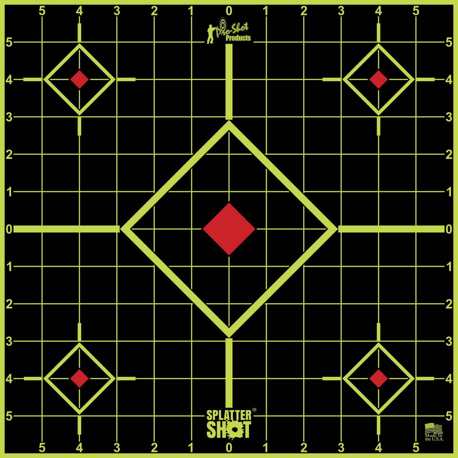 Pro-Shot SplatterShot 12" Green Splatter Sight-In Paper Target, Self-Adhesive, 5-Pack
