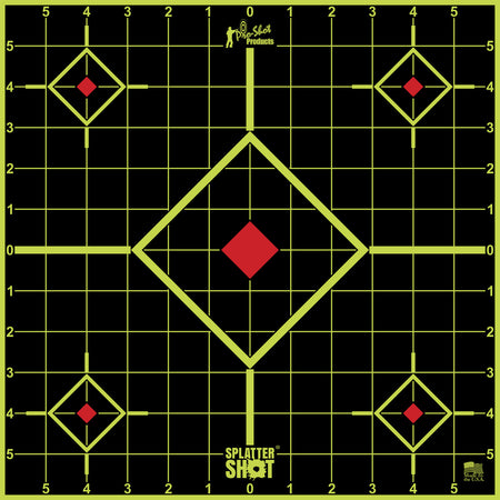 Pro-Shot SplatterShot 12" Green Splatter Sight-In Paper Target, Self-Adhesive, 5-Pack
