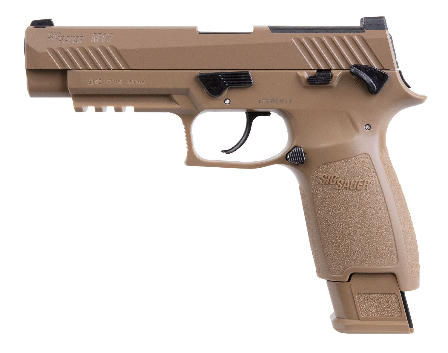 Sig Sauer P320-M17 CO2 Blowback Air Pistol .177 Pellet 20-Round Coyote Grips