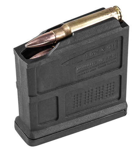 Magpul MAG549BLK AICS Pattern PMAG 5-Round Detachable Magazine 308 Win/6.5 Creedmoor Compatible Short Action Black