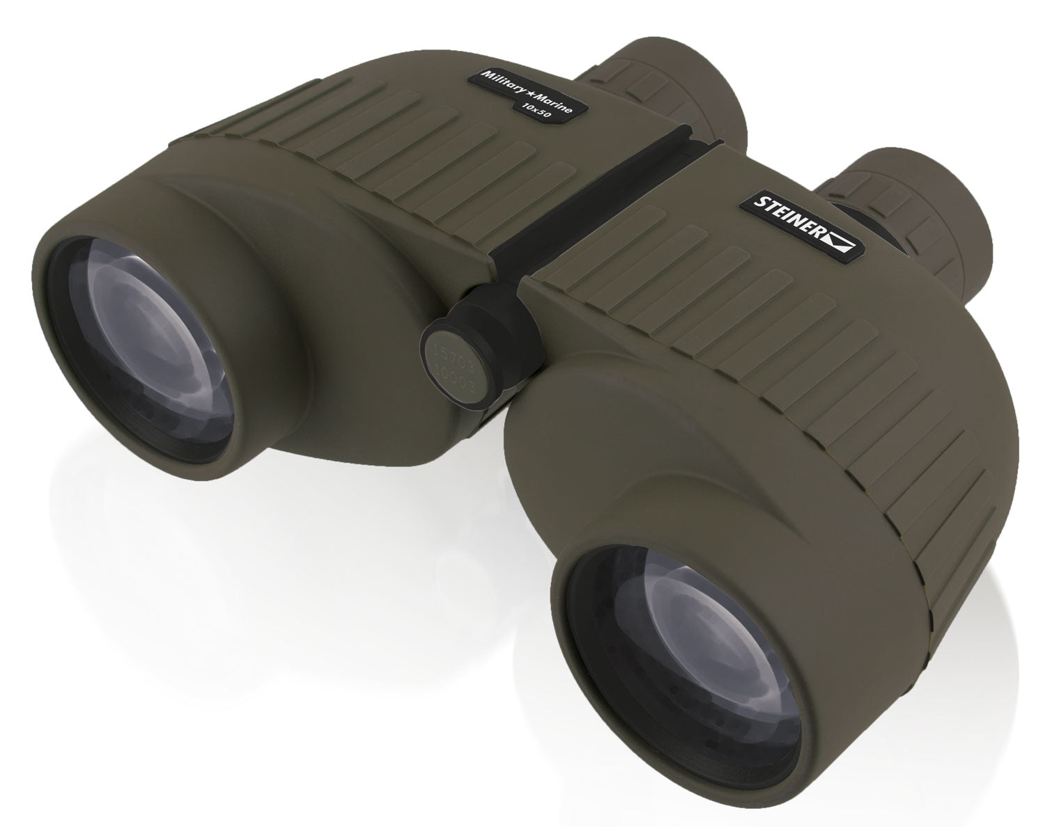 Steiner Military-Marine 10x50mm Porro Prism Binoculars 2035, Sports-Auto Focus, OD Green Makrolon w/Rubber Armor