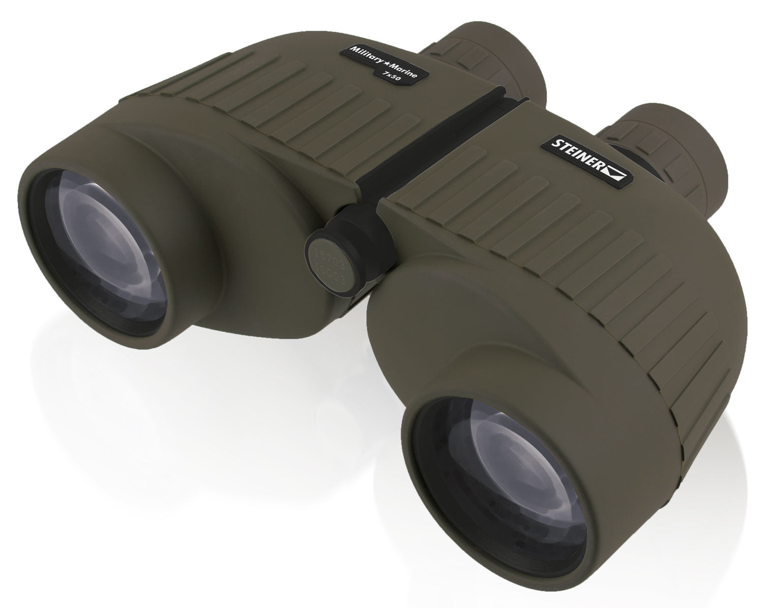 Steiner Military-Marine 7x50mm Porro Prism Binoculars 2038, Sports-Auto Focus, OD Green Makrolon w/Rubber Armor
