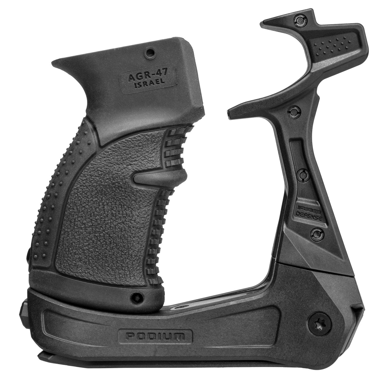 FAB Defense FXAKPODB Black AK-Podium Bipod for AK-47 and AK-74 with AGR-47 Pistol Grip