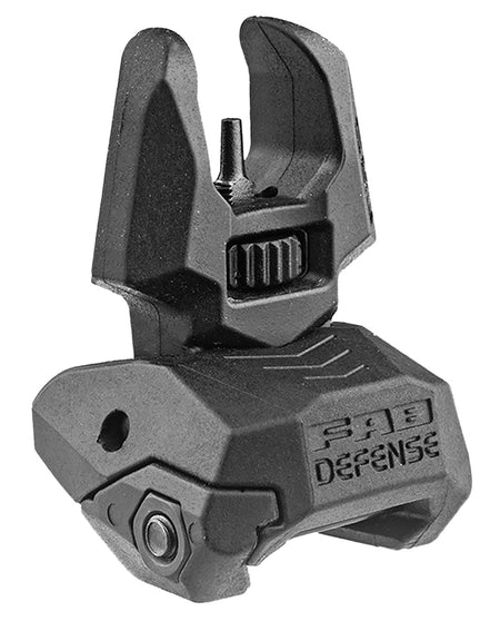 FAB Defense FXFBS Folding Auxiliary Front Sight for AR-15 Picatinny Rail - Black Polymer & Metal