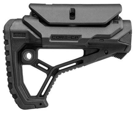FAB Defense GL-Core Buttstock AR-15/M4 Adjustable Cheekrest Black Fiberglass Reinforced Polymer