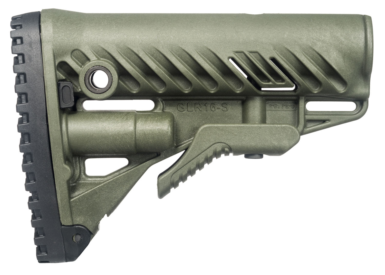 FAB Defense GLR-16 Fixed Buttstock AR-15/M16/M4 OD Green Polymer Anti-Rattle Mil-Spec Compatible