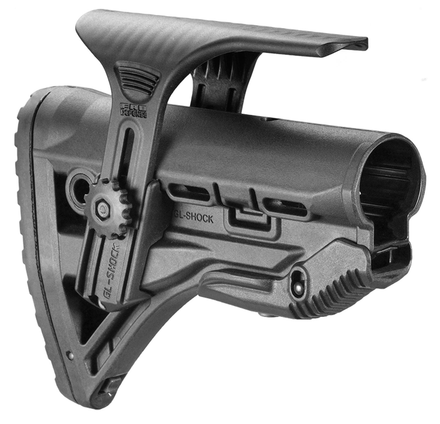 FAB Defense GL-Shock CP Black Mil-Spec Reinforced Polymer Buttstock for AR-15/M4 with Cheekrest
