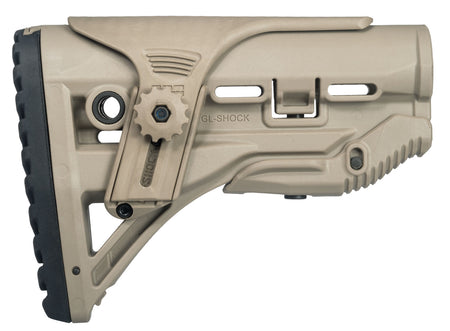 FAB Defense GL-Shock AR-15/M4 Adjustable Cheek-Rest Anti-Rattle Buttstock Flat Dark Earth Polymer