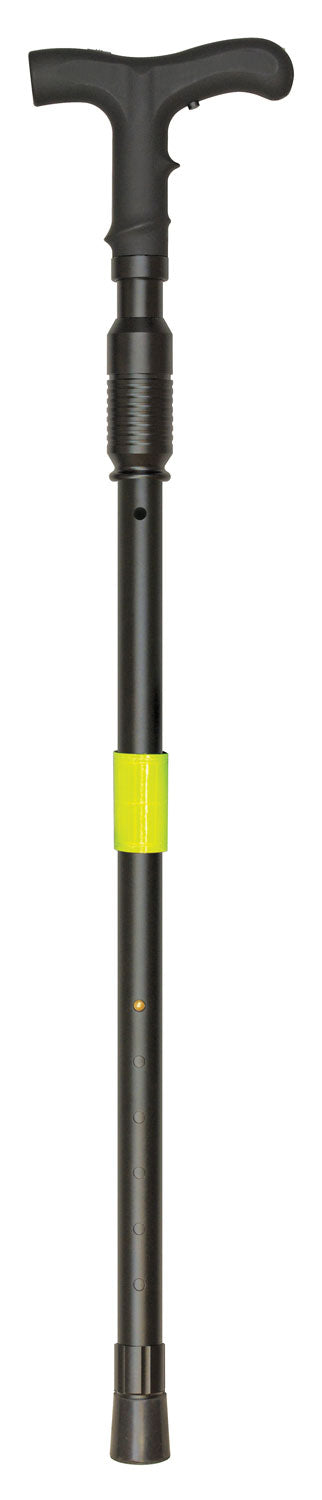 PSP Stun Gun Walking Cane ZAPCOVERTCAN Black Polymer with Ultra-Bright LED Flashlight