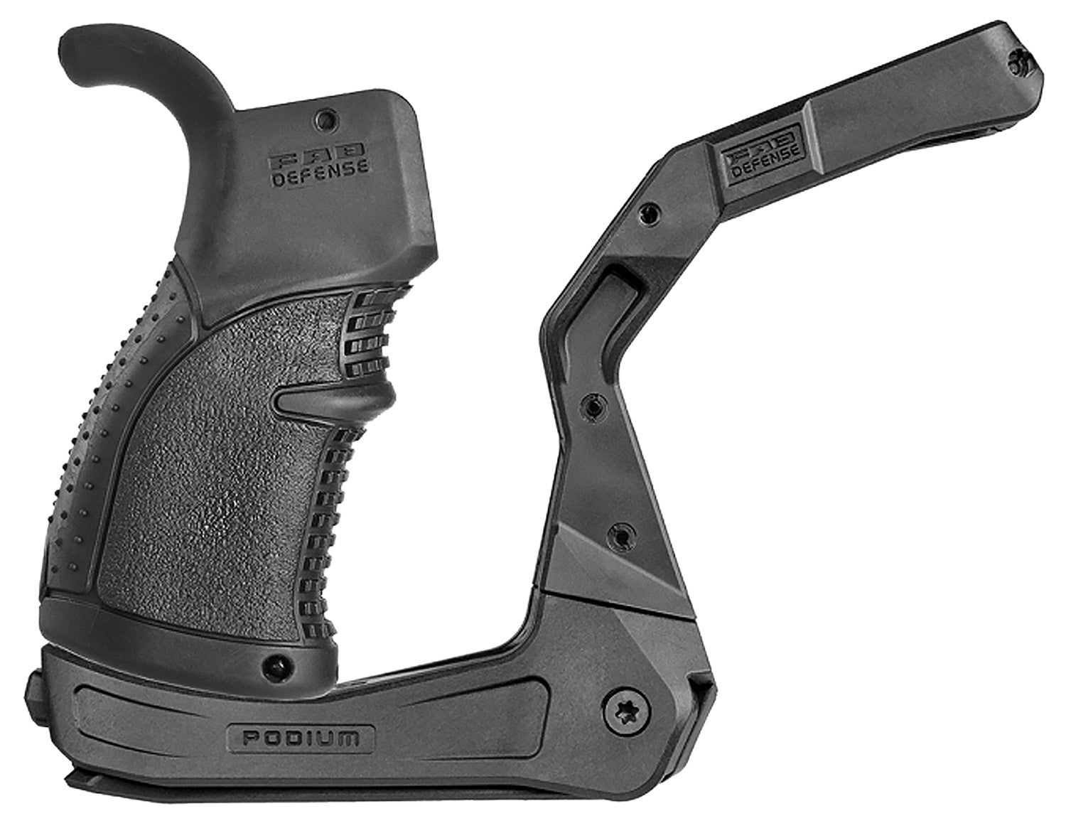 FAB Defense FXARPODB Black AR-Podium Bipod for AR-15 and M16 with AGR-43 Pistol Grip
