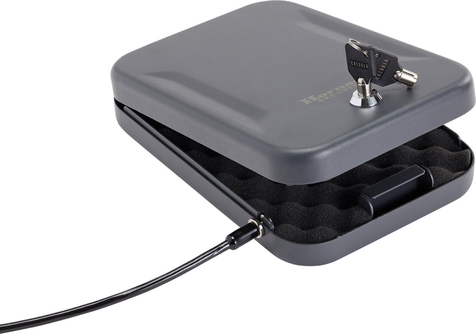 Hornady 95200 Key Entry Large Standard Lock Box Black Steel 9.5" x 6.5" x 1.75"