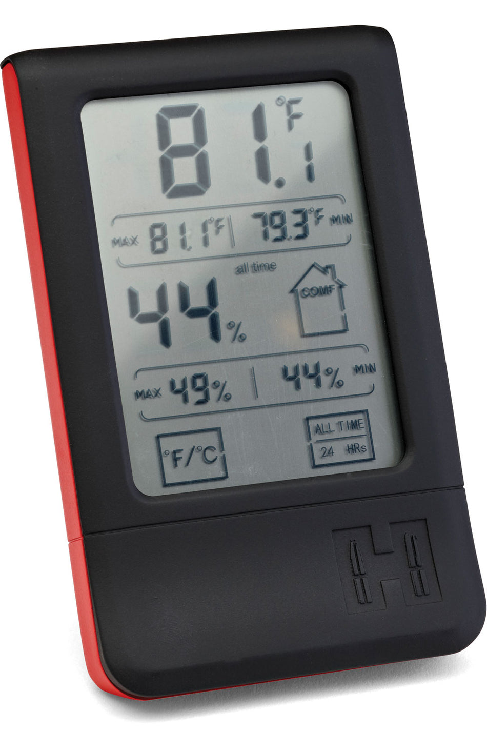 Hornady 95909 Digital Safe Hygrometer Red AAA High Low Temp Humidity