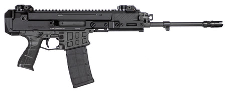 CZ-USA 91452 Bren 2 MS 5.56x45mm NATO Caliber with 14.17" Barrel, 30+1 Capacity, Overall Black Finish, Carbon Fiber Receiver, Ambi Mag Release, Stippled Black Polymer Grip Right Hand