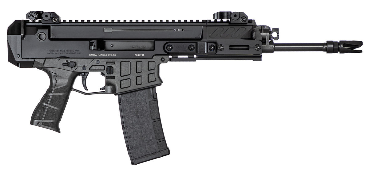 CZ-USA 91461 Bren 2 MS 7.62x39mm 30+1 11.14" Black Steel Barrel, Black Aluminum Receiver w/Picatinny Rail, Carbon Fiber/Polymer Frame, Black Stippled Grip, Right Hand