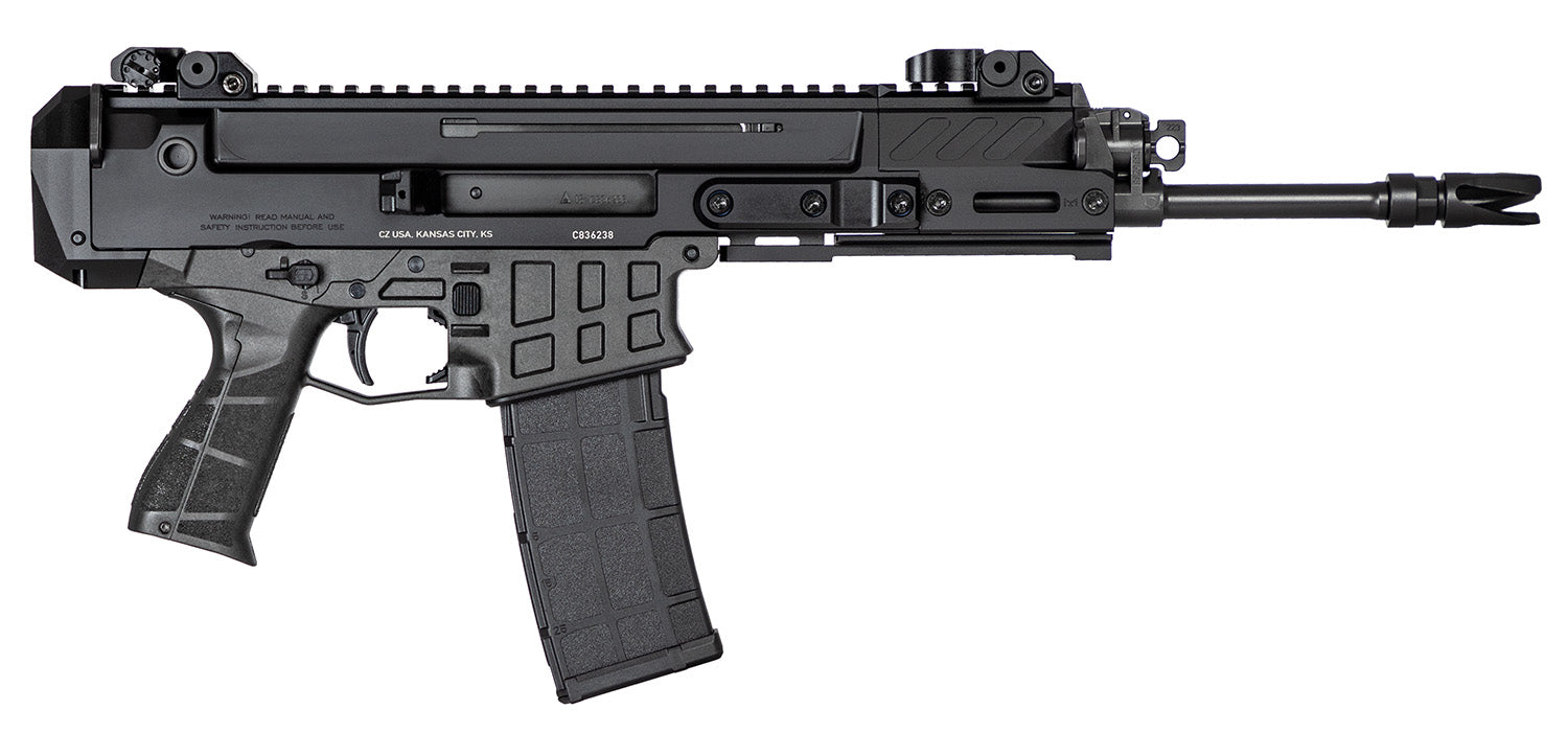 CZ-USA 91461 Bren 2 MS 7.62x39mm 30+1 11.14" Black Steel Barrel, Black Aluminum Receiver w/Picatinny Rail, Carbon Fiber/Polymer Frame, Black Stippled Grip, Right Hand