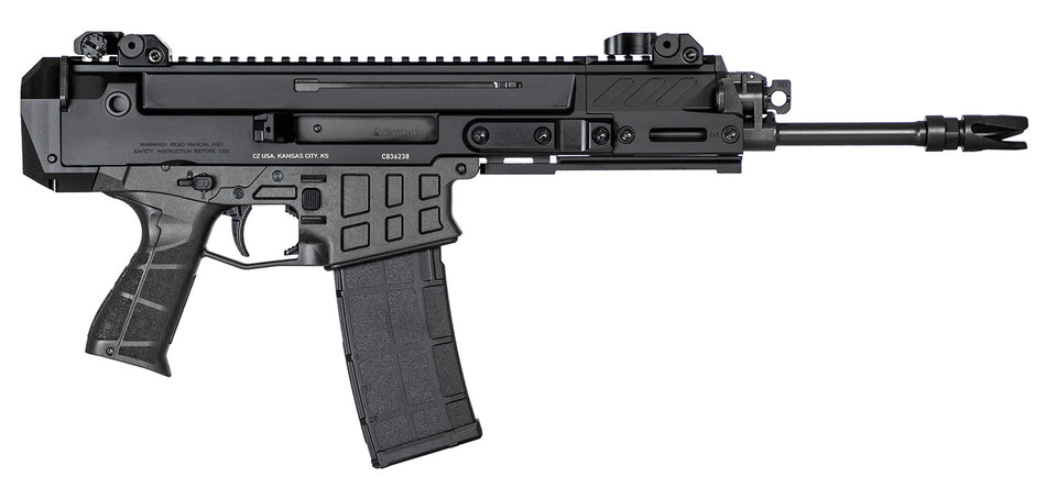 CZ-USA 91461 Bren 2 MS 7.62x39mm 30+1 11.14" Black Steel Barrel, Black Aluminum Receiver w/Picatinny Rail, Carbon Fiber/Polymer Frame, Black Stippled Grip, Right Hand