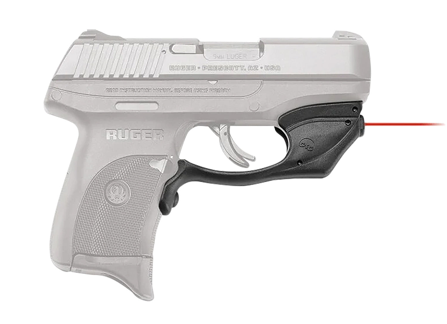 Crimson Trace LG-416 Black Laserguard Red Laser Sight Compatible with Ruger EC9S/LC9/LC380