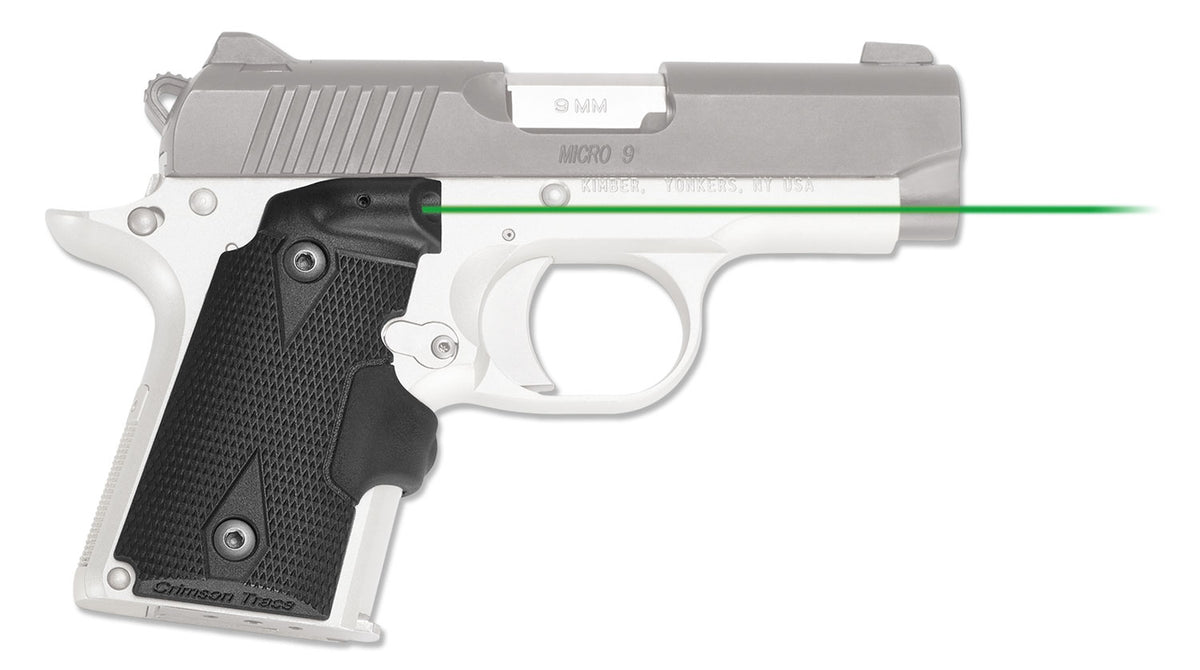 Crimson Trace 0156201 Kimber Micro 9 Lasergrips - Green Laser with Black Polymer Grips