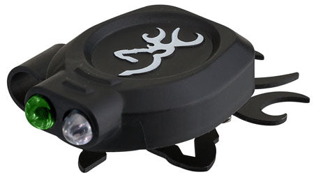 Browning Buck Mark Clip-On Cap Brim Light 6/13 Lumens Green/White LED Dual Mode Black