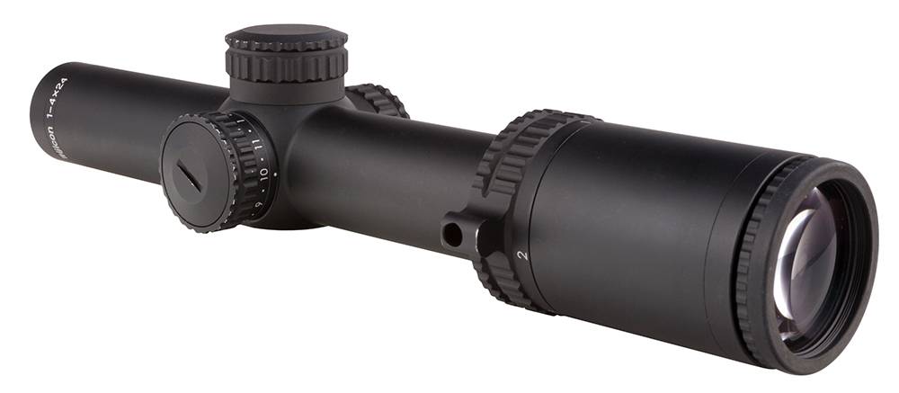 Trijicon 1900007 AccuPower 1-4x 24mm 30mm Tube Black Green Illuminated Circle Dot SFP Scope
