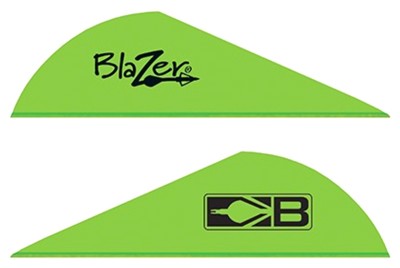 Bohning Blazer Arrow Vanes 2in Neon Green Solid 100 Count