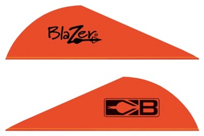 Bohning Blazer Arrow Vanes 2in Neon Red Solid 100 Count