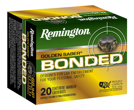 Remington Golden Saber Bonded Brass Jacketed Hollow Point 124 Grain 9mm Luger/Parabellum 1125 fps