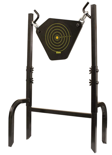 SME 95GNG 9.50" 10MM NM500 Steel Gong Target Handgun/Rifle Black Includes Stand