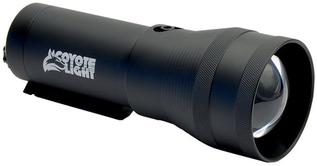Coyote Light Pro Red Matte Black Adjustable Focus LED Hunting Light with Integrated Rail