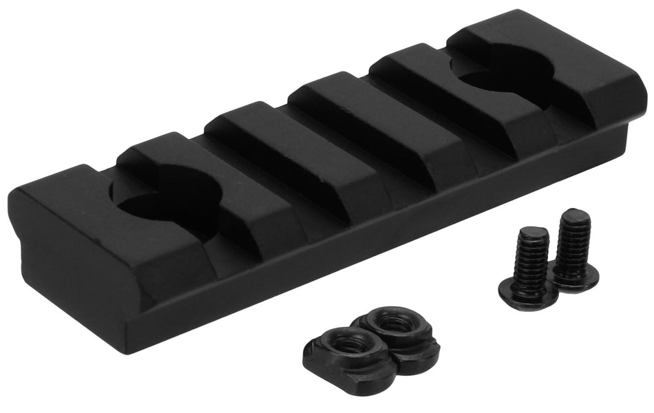 TacFire MAR105S M-LOK Picatinny Accessory Rail 5 Slots 2.375 Inch Black Anodized