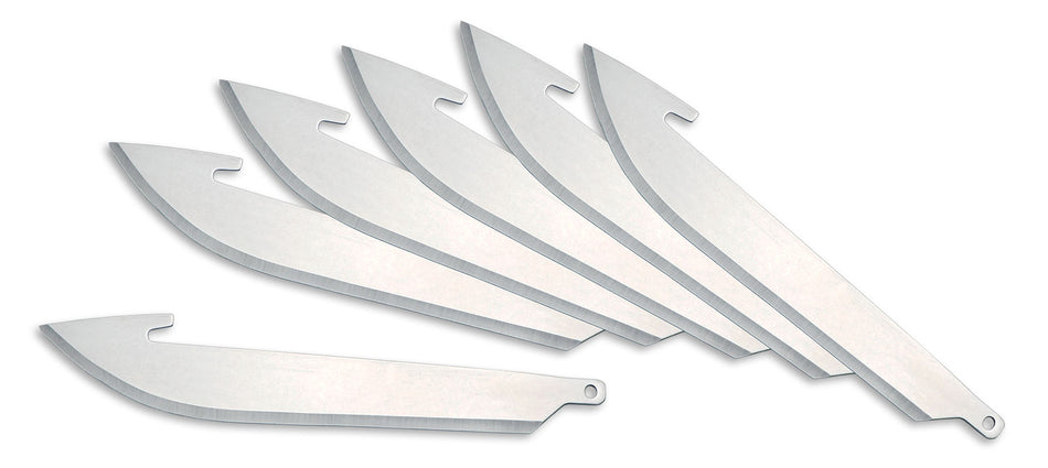 Outdoor Edge RR306 6-Pack 3" 420J2 SS Drop Point Replacement Blades for RazorLite & RazorBlaze