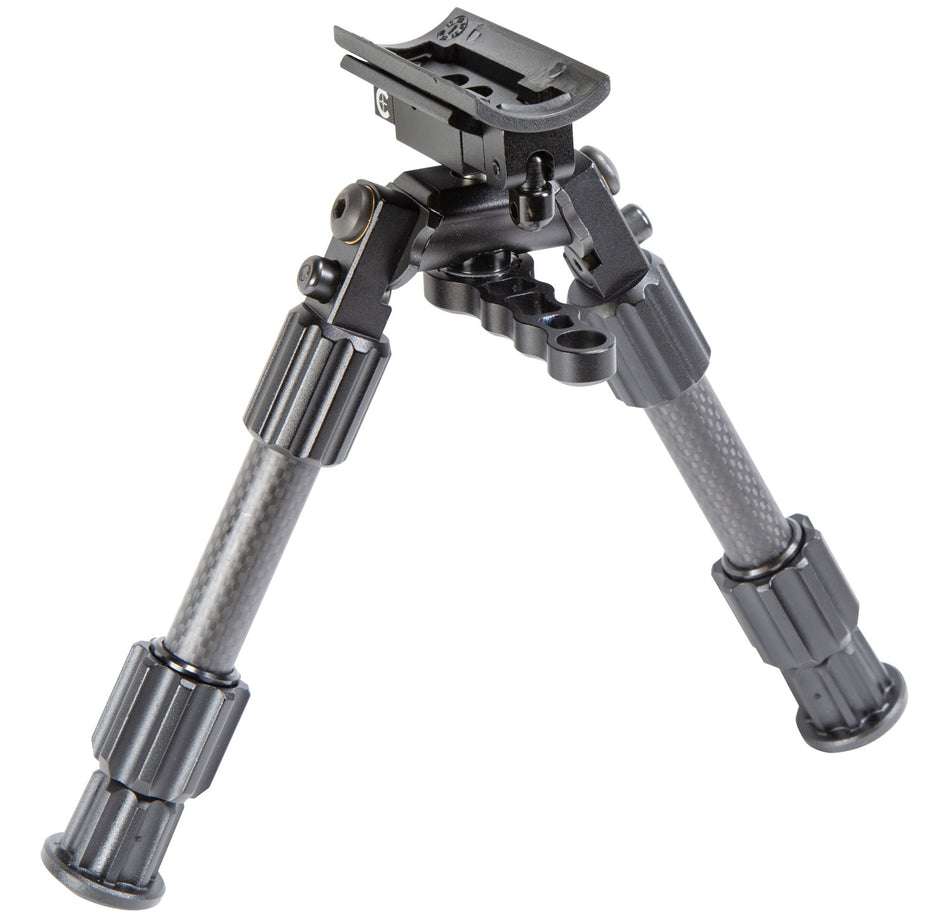 Caldwell Accumax Premium Tactical Carbon Fiber Bipod Gray 6-9" with Swivel Stud Attachment