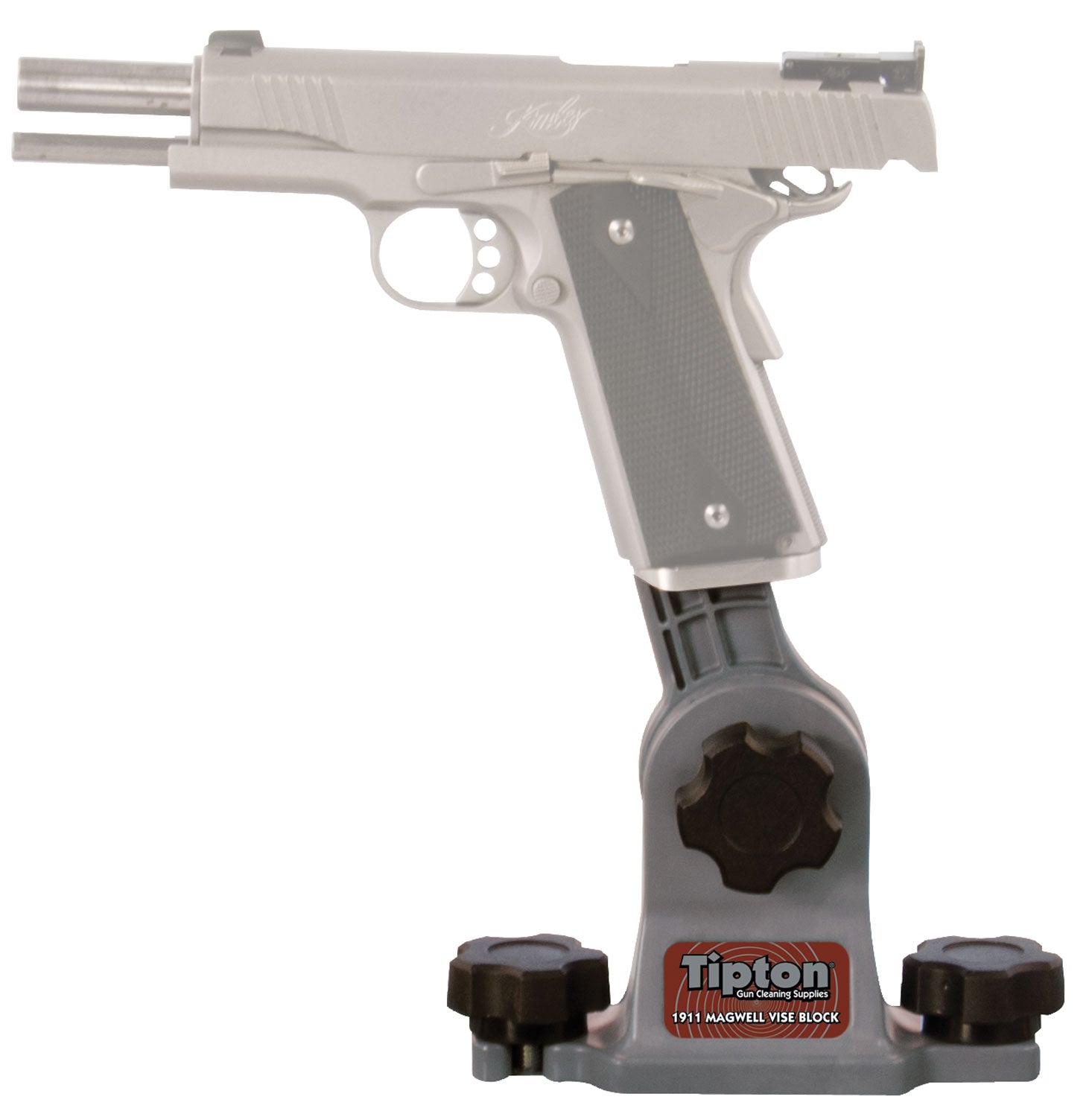 Tipton 558080 1911 Handgun Mag Well Vise Block Polymer Gray Red Cleaning Tool