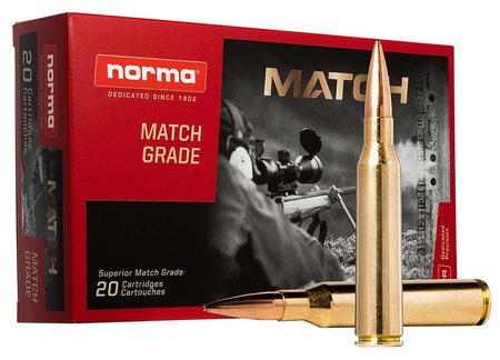 Norma Dedicated Precision Golden Target Match .338 Norma Mag 300 grain Sierra Boat Tail Hollow Point ammunition