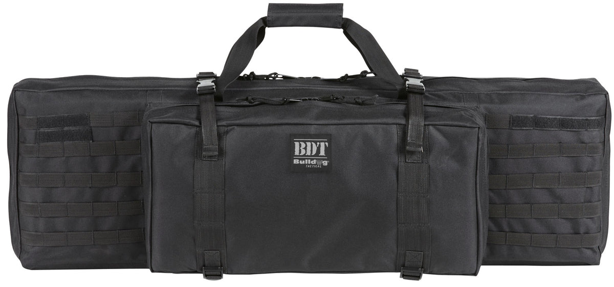 Bulldog BDT Tactical Rifle Case Black Heavy-Duty Nylon Quilted Interior Padded Shoulder Strap