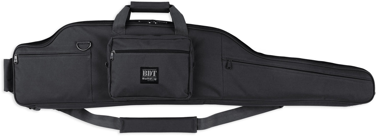 Bulldog Tactical Long Range 54" Black 600D Scoped Rifle Case with Shoulder Strap and Pockets