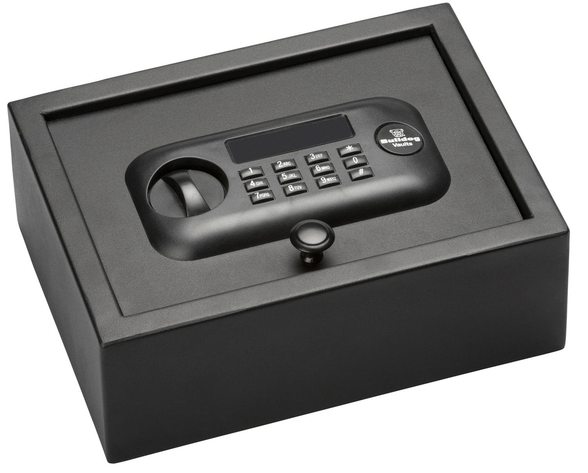 Bulldog BD1030 Digital Entry Top Open Vault Black Powder Coat Steel 11.80" x 8.70" x 4"