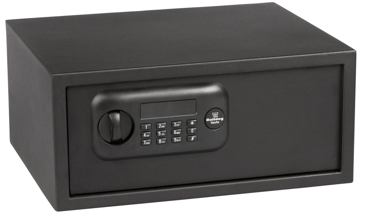 Bulldog BD1035 Laptop Vault Electronic Keypad & Key Entry Black Powder Coat Steel 17" x 14.5" x 7.7"