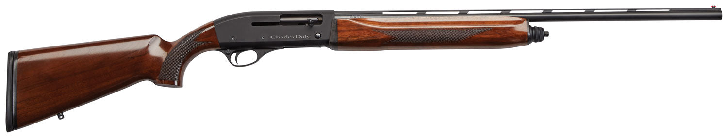 Charles Daly 930169 600 Full Size 28 Gauge Semi-Auto 2.75" 5+1 26" Blued Vent Rib Barrel, Black Anodized Aluminum Drilled & Tapped Receiver, Checkered Oiled Walnut Stock