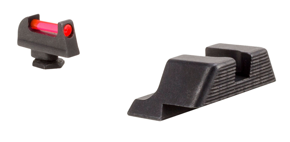 Trijicon 601023 Fiber Optic Sight Set Red Front Black Rear Glock 17/19/22 Series