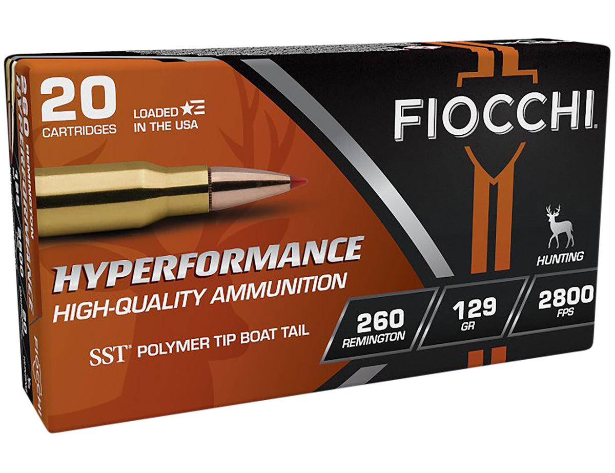 Fiocchi Hyperformance .260 Remington 129 grain Super Shock Tip ammunition