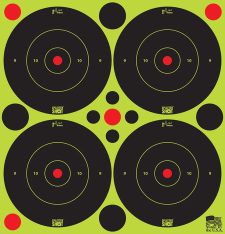 Pro-Shot SplatterShot Self-Adhesive 3 Inch Bullseye Targets Black and Green 48-Target Pack